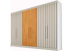 Guarda-roupa Casal 6 Portas 6 Gavetas Móveis Europa Ripado Potente