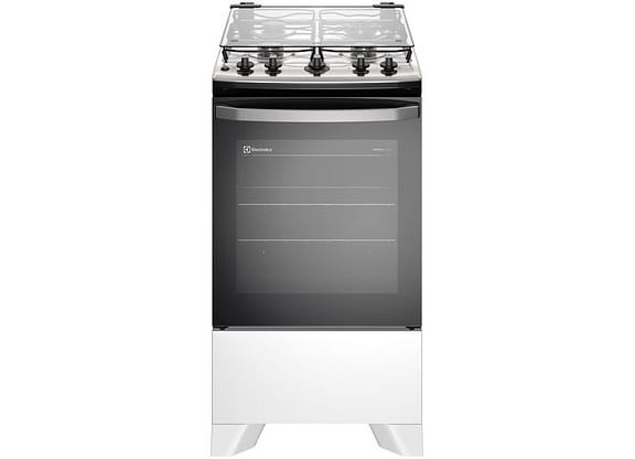 Fogão 4 Bocas Electrolux Mesa de Inox Branco - Acendimento Automático PerfectCook FE4IB