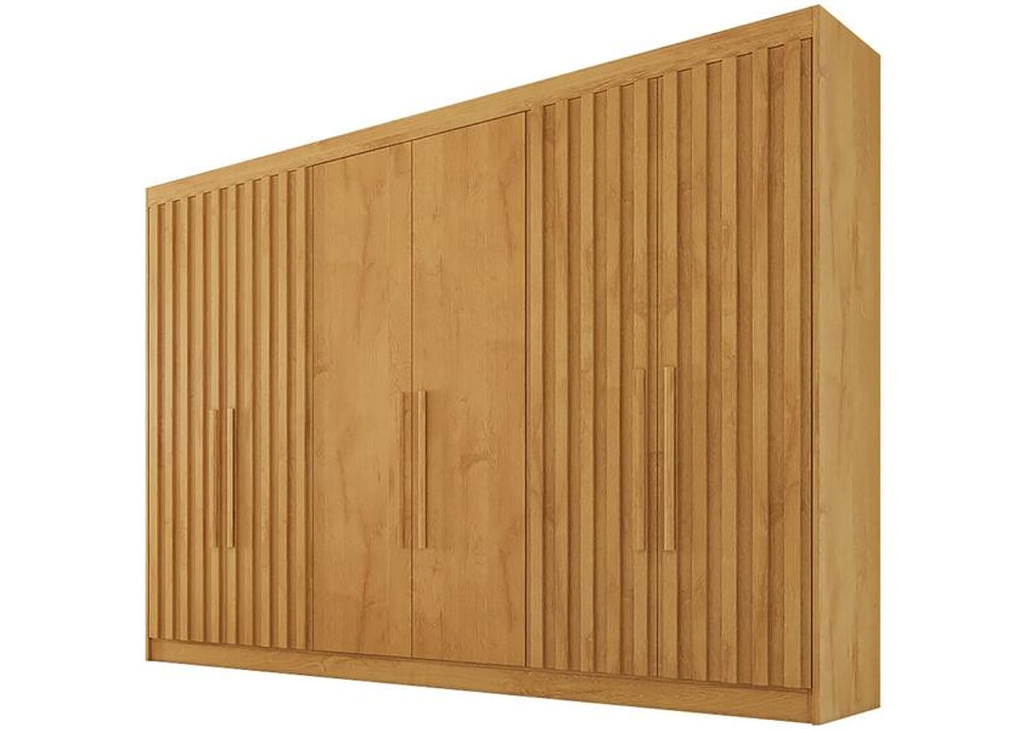 Guarda-roupa Casal 6 Portas 6 Gavetas Móveis Europa Ripado Potente