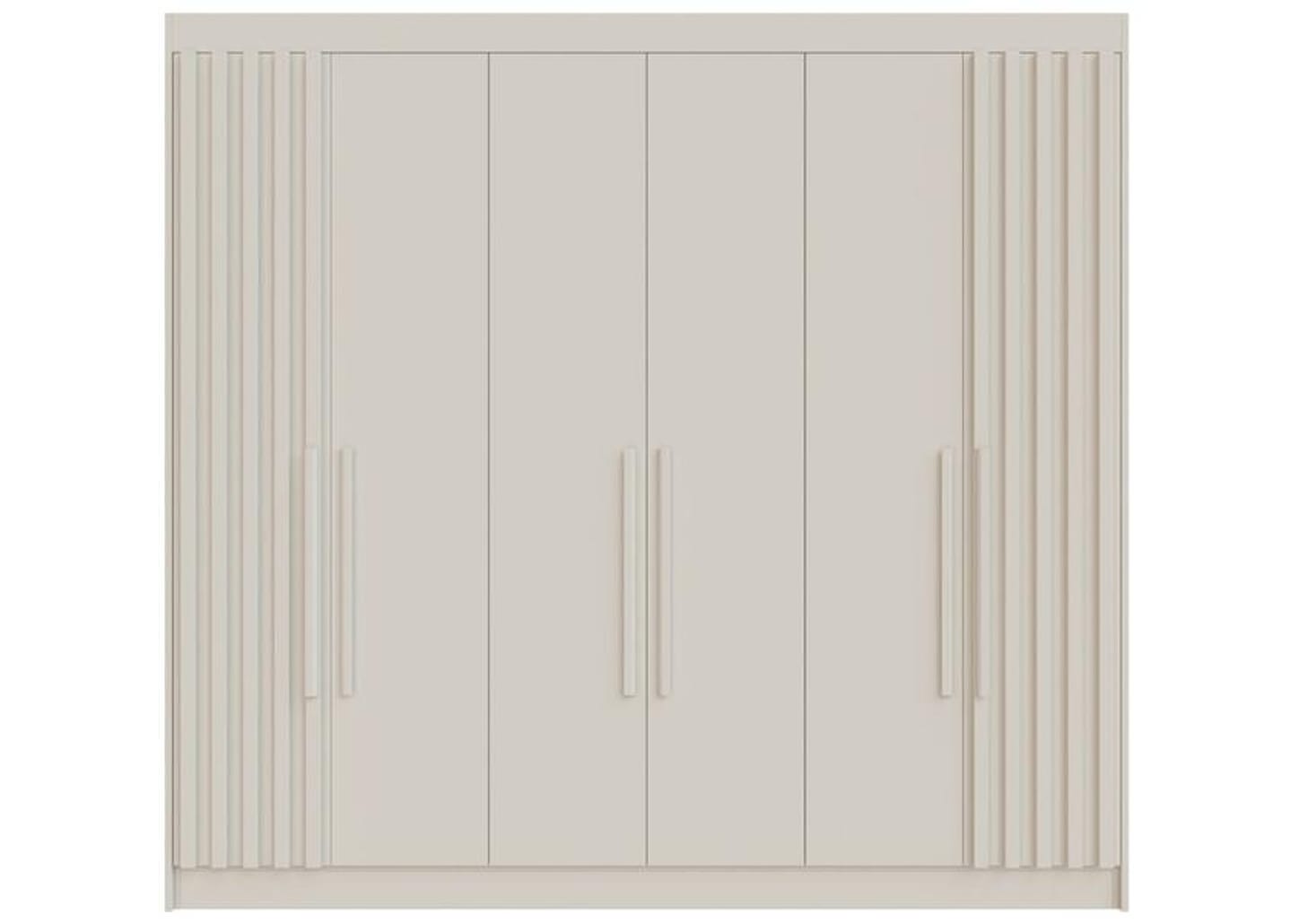 Guarda-roupa Casal 6 Portas 6 Gavetas Móveis Europa Ripado Potente