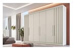 Guarda-roupa Casal 6 Portas 6 Gavetas Móveis Europa Ripado Potente