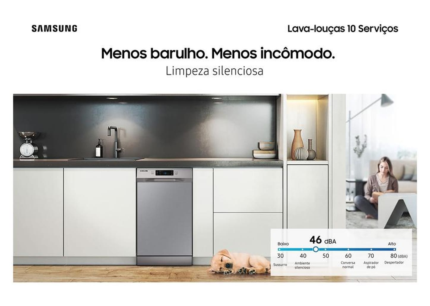 Lava-louças Samsung 10 Serviços com Função - Higienizar DW50C6070 Prata