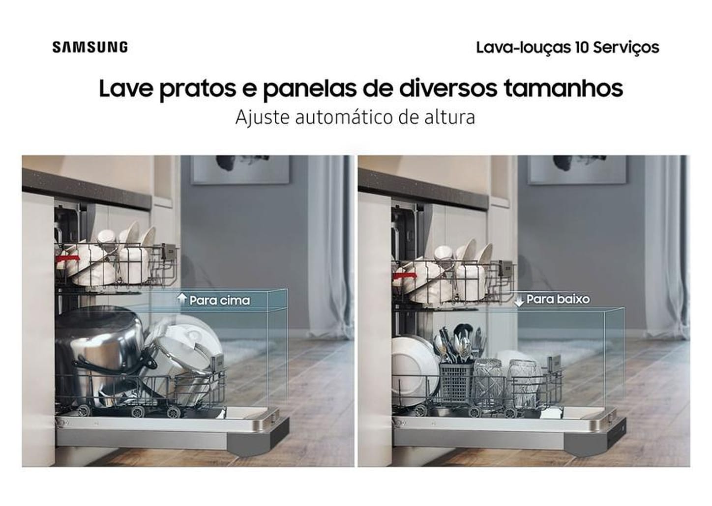 Lava-louças Samsung 10 Serviços com Função - Higienizar DW50C6070 Prata