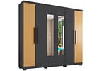 Guarda-roupa Casal com Espelho 6 Portas 4 Gavetas Araplac Braga