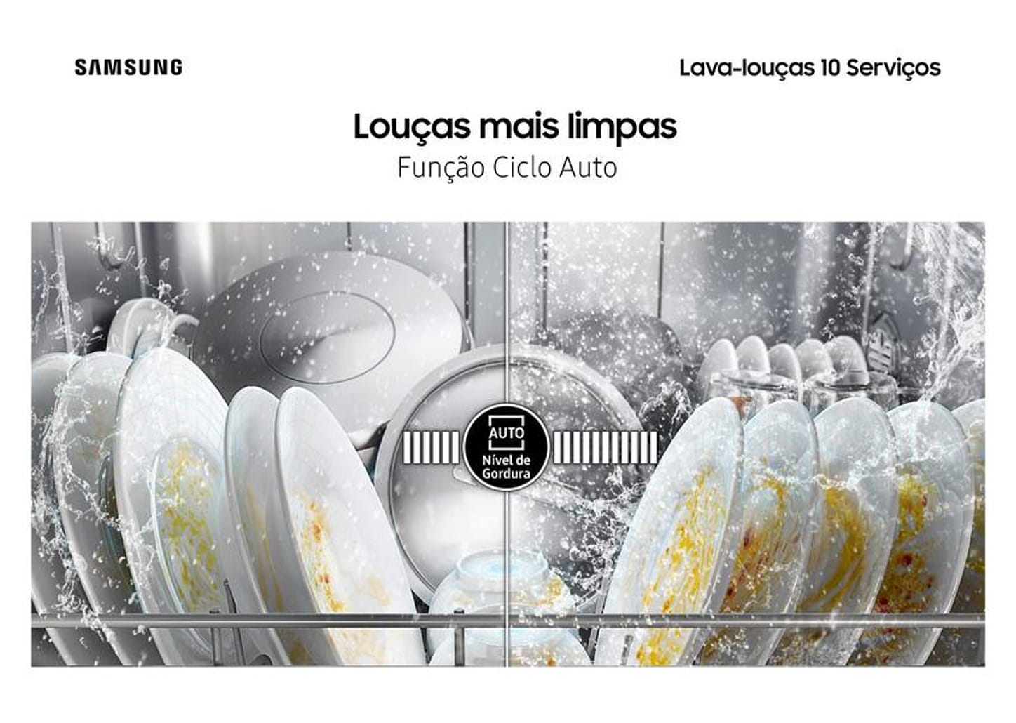 Lava-louças Samsung 10 Serviços com Função - Higienizar DW50C6070 Prata