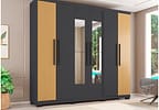 Guarda-roupa Casal com Espelho 6 Portas 4 Gavetas Araplac Braga