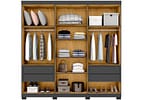 Guarda-roupa Casal com Espelho 6 Portas 4 Gavetas Araplac Braga