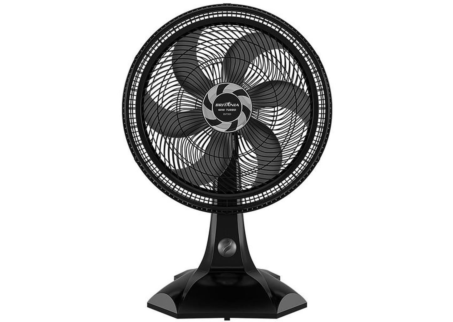 Ventilador de Mesa Britânia BVT301 30cm 6 Pás 3 Velocidades Preto
