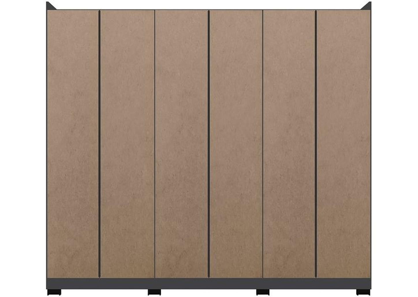 Guarda-roupa Casal com Espelho 6 Portas 4 Gavetas Araplac Braga