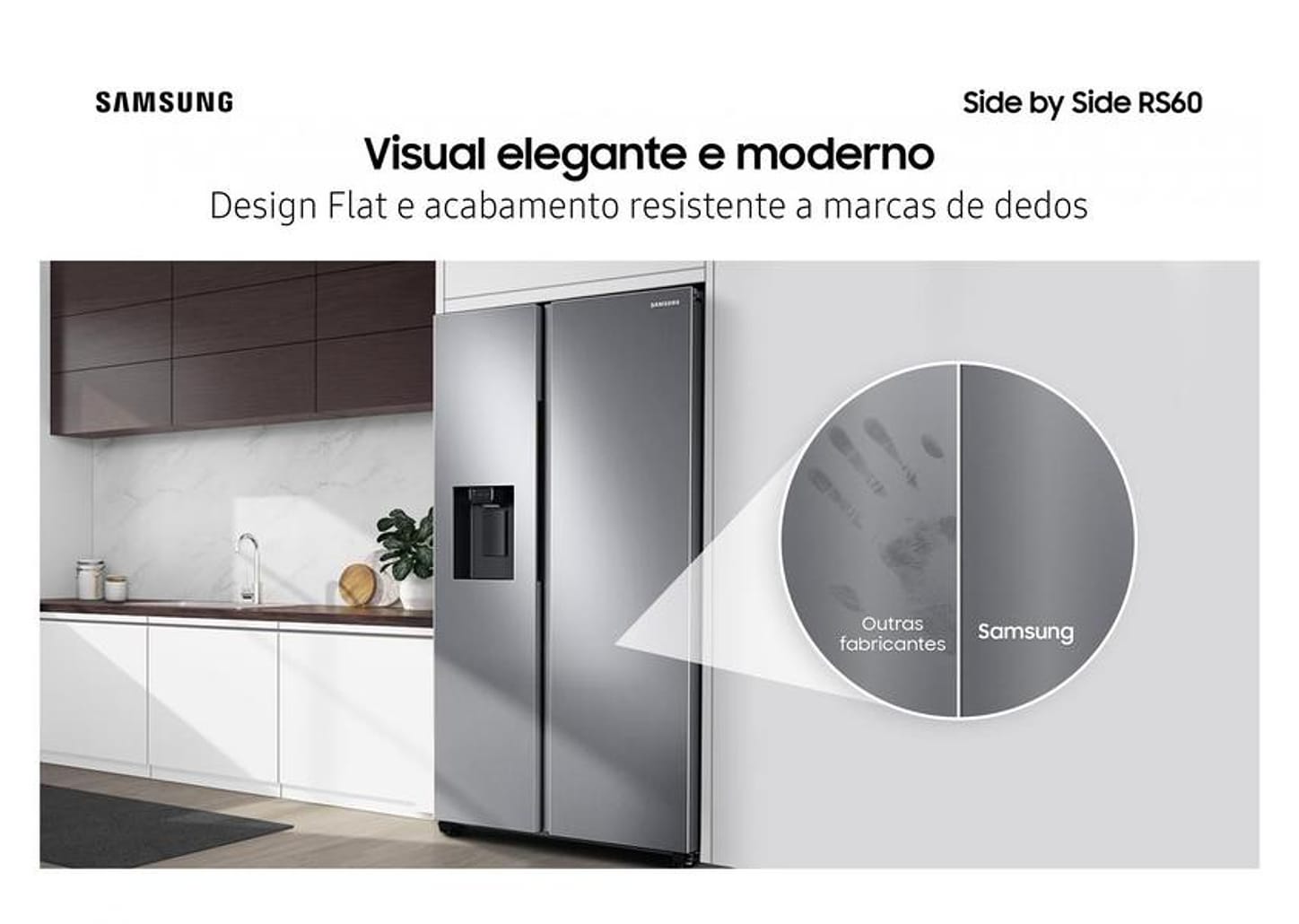 Geladeira/Refrigerador Samsung Frost Free Side by - Side 602L com Dispenser de Água e Gelo