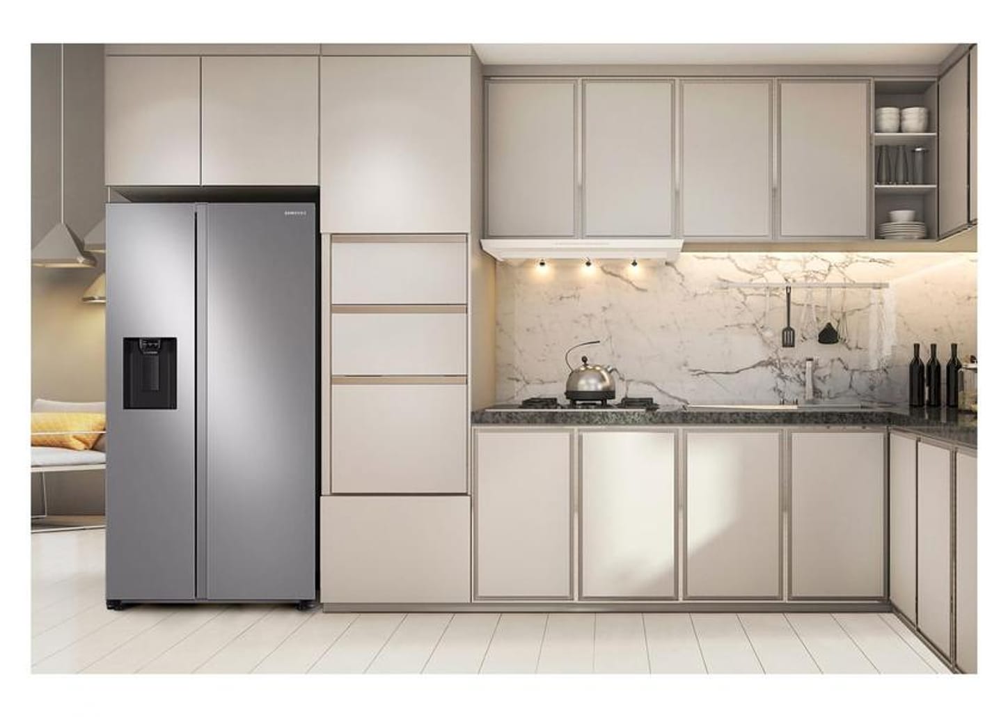 Geladeira/Refrigerador Samsung Frost Free Side by - Side 602L com Dispenser de Água e Gelo