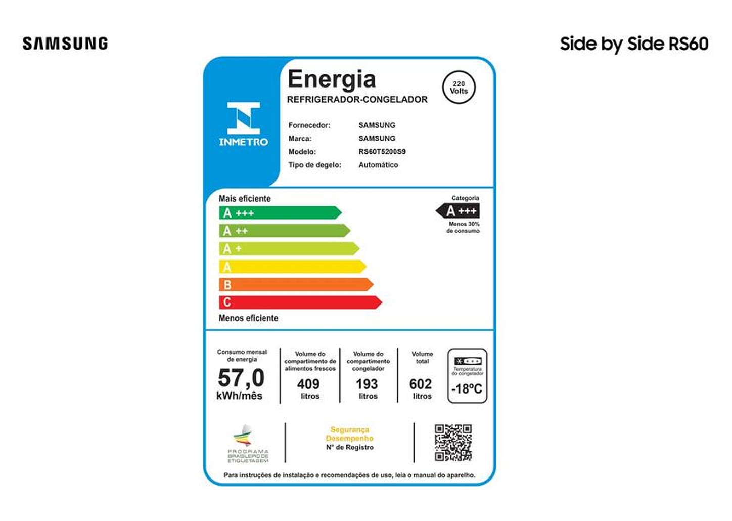 Geladeira/Refrigerador Samsung Frost Free Side by - Side 602L com Dispenser de Água e Gelo