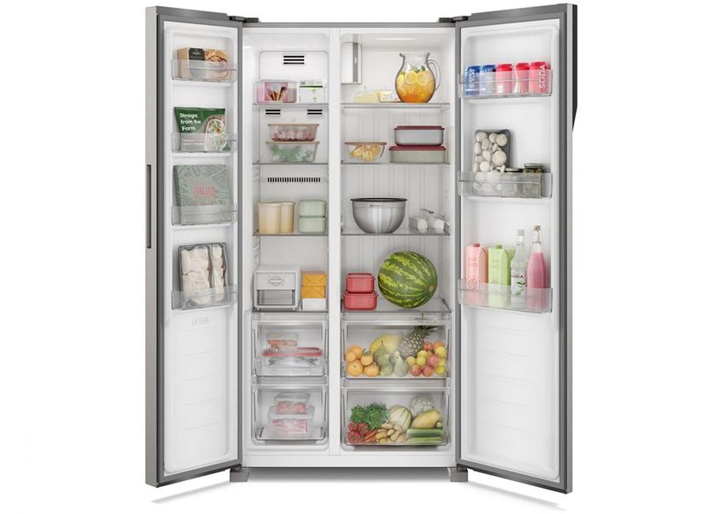 Geladeira/Refrigerador Electrolux Frost Free - Side by Side Cinza 435L Efficient IS4S