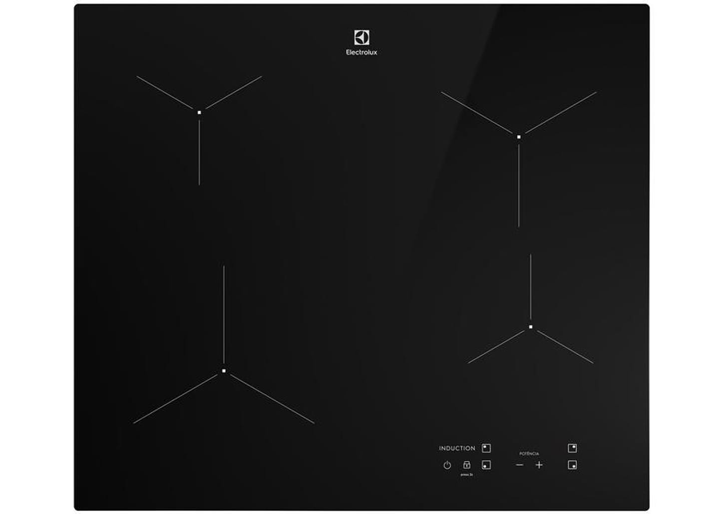 Cooktop 4 Bocas Indução Electrolux Painel Touch - Preto Acendimento Automático IE6LP