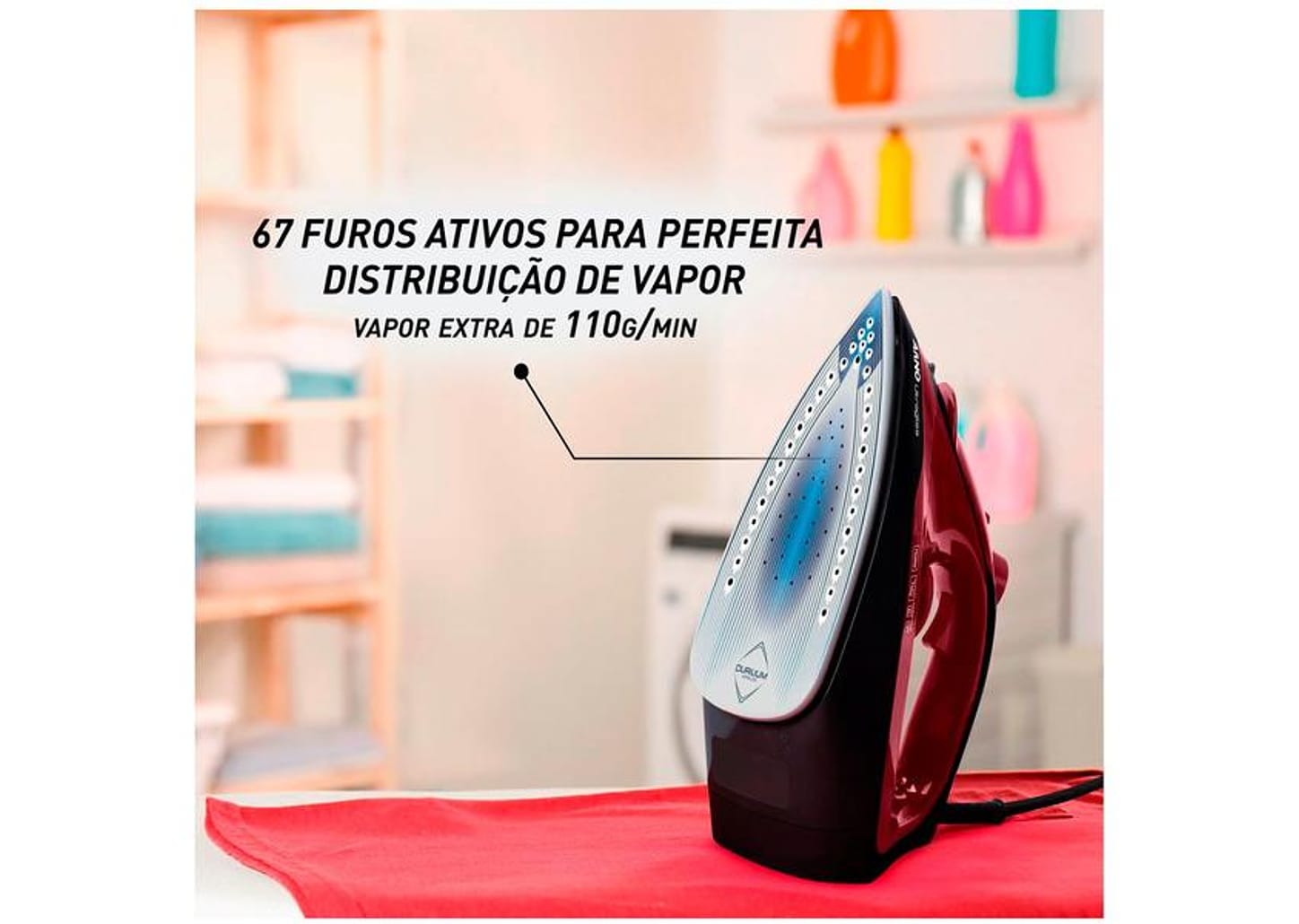 Ferro de Passar Roupa a Vapor Arno Ultragliss FMV - Rosa e Preto