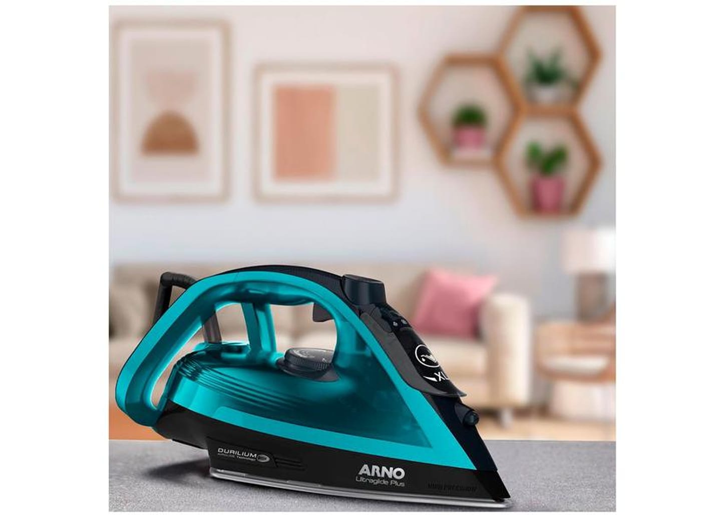 Ferro de Passar Roupa a Vapor Arno Ultragliss Plus - FMY Azul e Preto