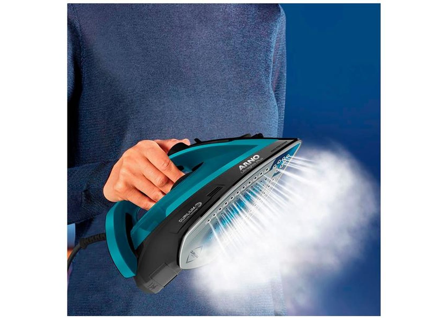 Ferro de Passar Roupa a Vapor Arno Ultragliss Plus - FMY Azul e Preto