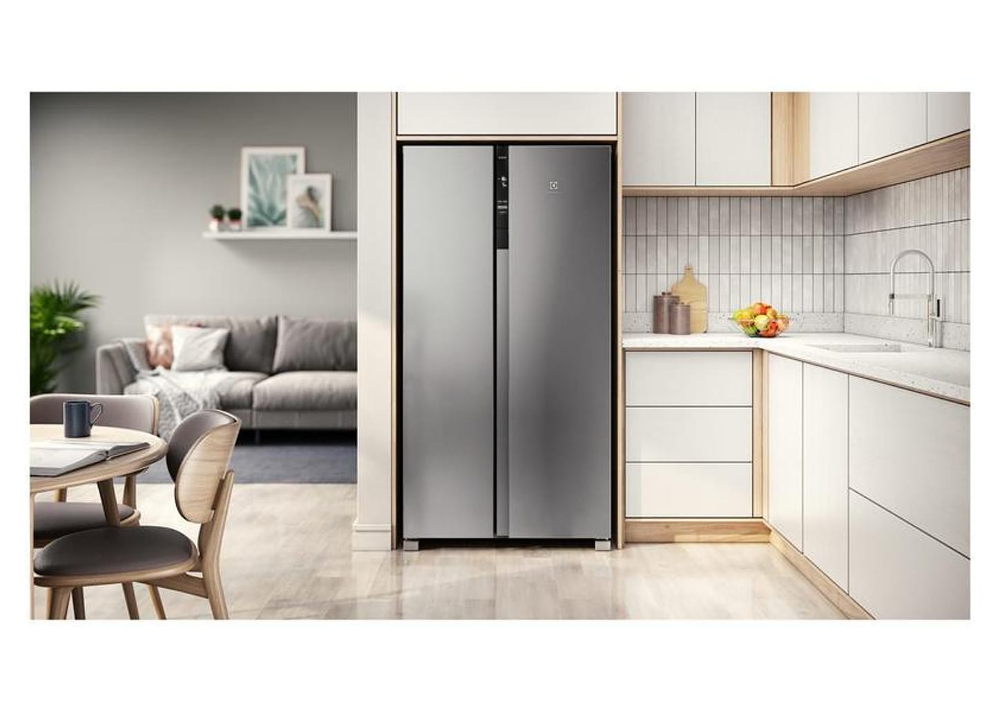 Geladeira/Refrigerador Electrolux Frost Free - Side by Side Cinza 435L Efficient IS4S