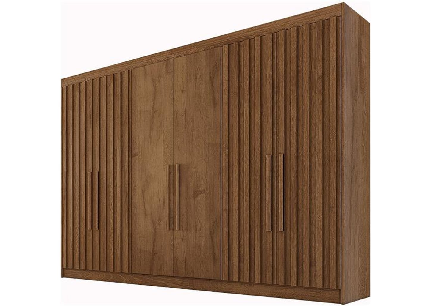 Guarda-roupa Casal 6 Portas 6 Gavetas Móveis Europa Ripado Potente Móveis Europa