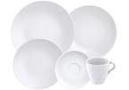 Aparelho de Jantar e Chá 20 Peças Tramontina de Porcelana Branco Redondo Silvia
