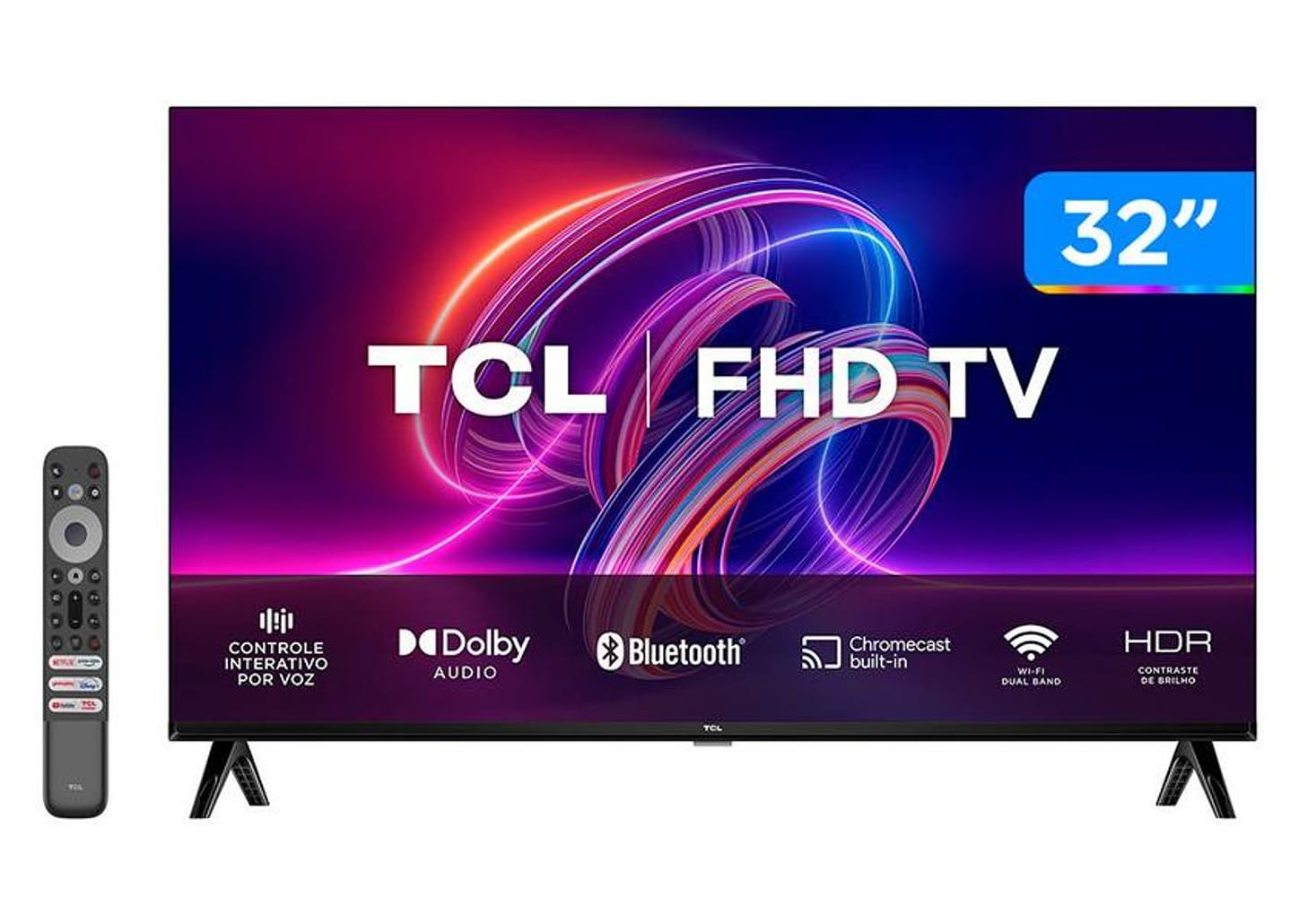 Smart TV 32” Full HD LED TCL 32S5400A Android - Wi-Fi Bluetooth Google Assistente 2 HDMI 1 USB