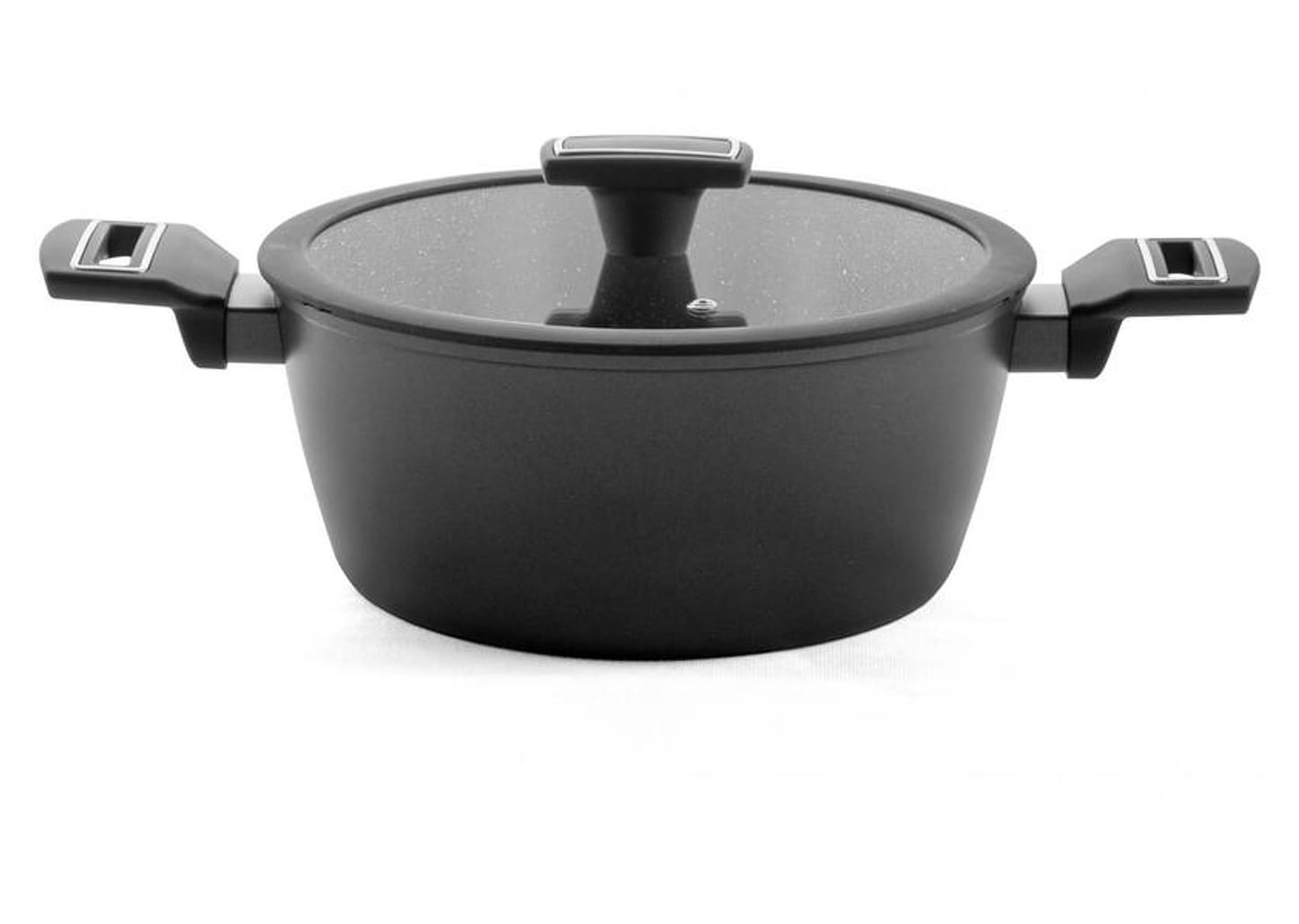 Jogo de Panelas Brinox Revestimento Cerâmico de Alumínio Preto 5 Peças Carbon Ceramic Life