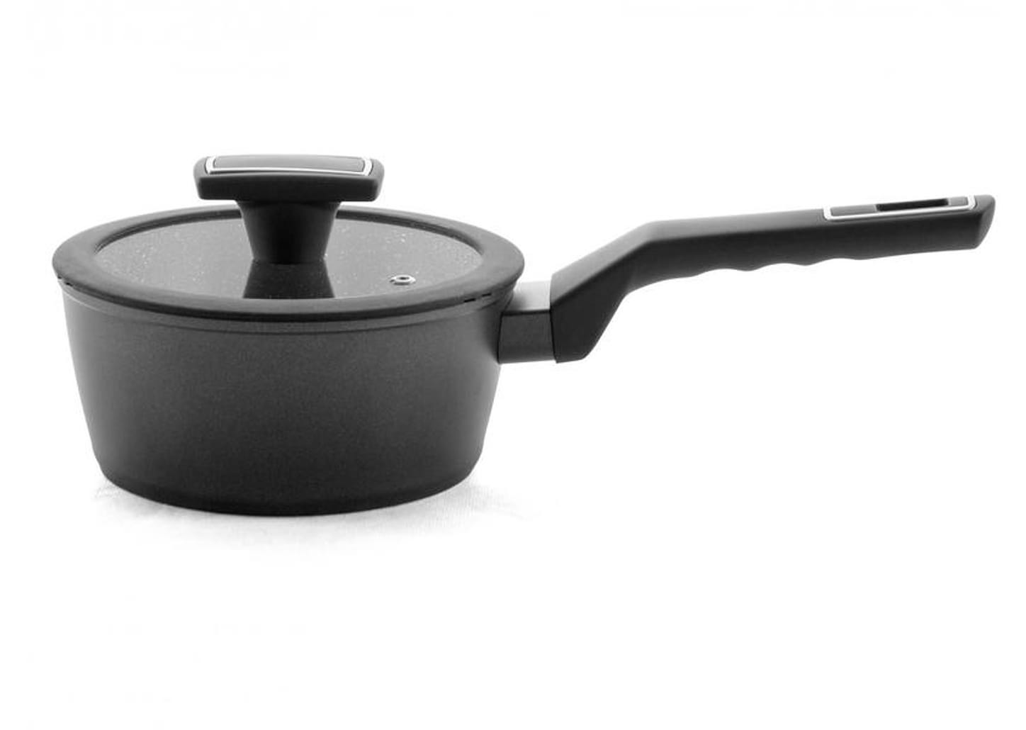 Jogo de Panelas Brinox Revestimento Cerâmico de Alumínio Preto 5 Peças Carbon Ceramic Life