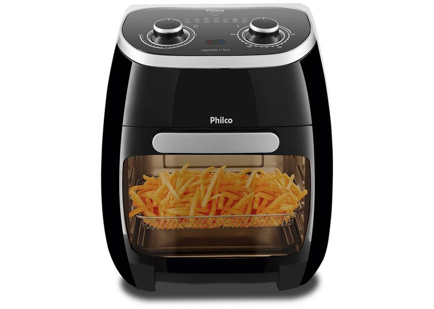 Fritadeira Elétrica sem Óleo/Air Fryer Philco 2 em 1 Air Fry e Forno Oven PFR2000P Preto 11L