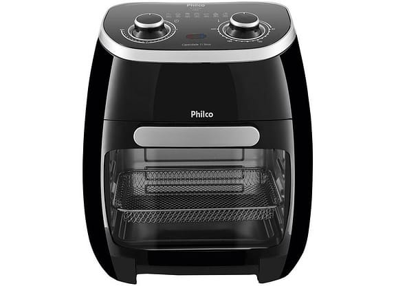 Fritadeira Elétrica sem Óleo/Air Fryer Philco 2 em 1 Air Fry e Forno Oven PFR2000P Preto 11L