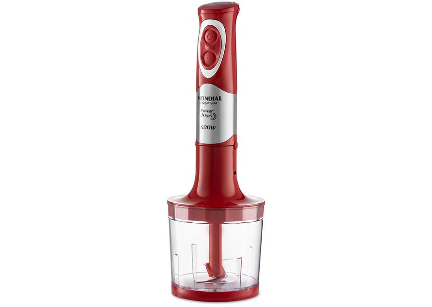 Mixer 2 em 1 Mondial 500W Vermelho e Inox - M-10 2 Velocidades