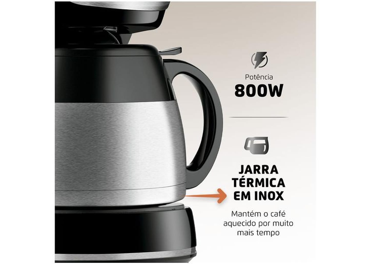 Cafeteira Elétrica Mondial Dolce Aroma Thermo 24 Cafés Preta