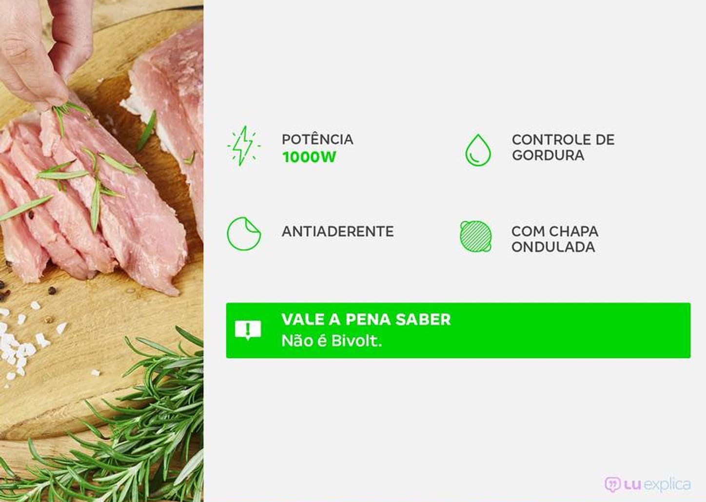 Grill Philco PGR21PI Maxx Clean 2 em 1 - Retangular 1000W Antiaderente com Coletor de Gord