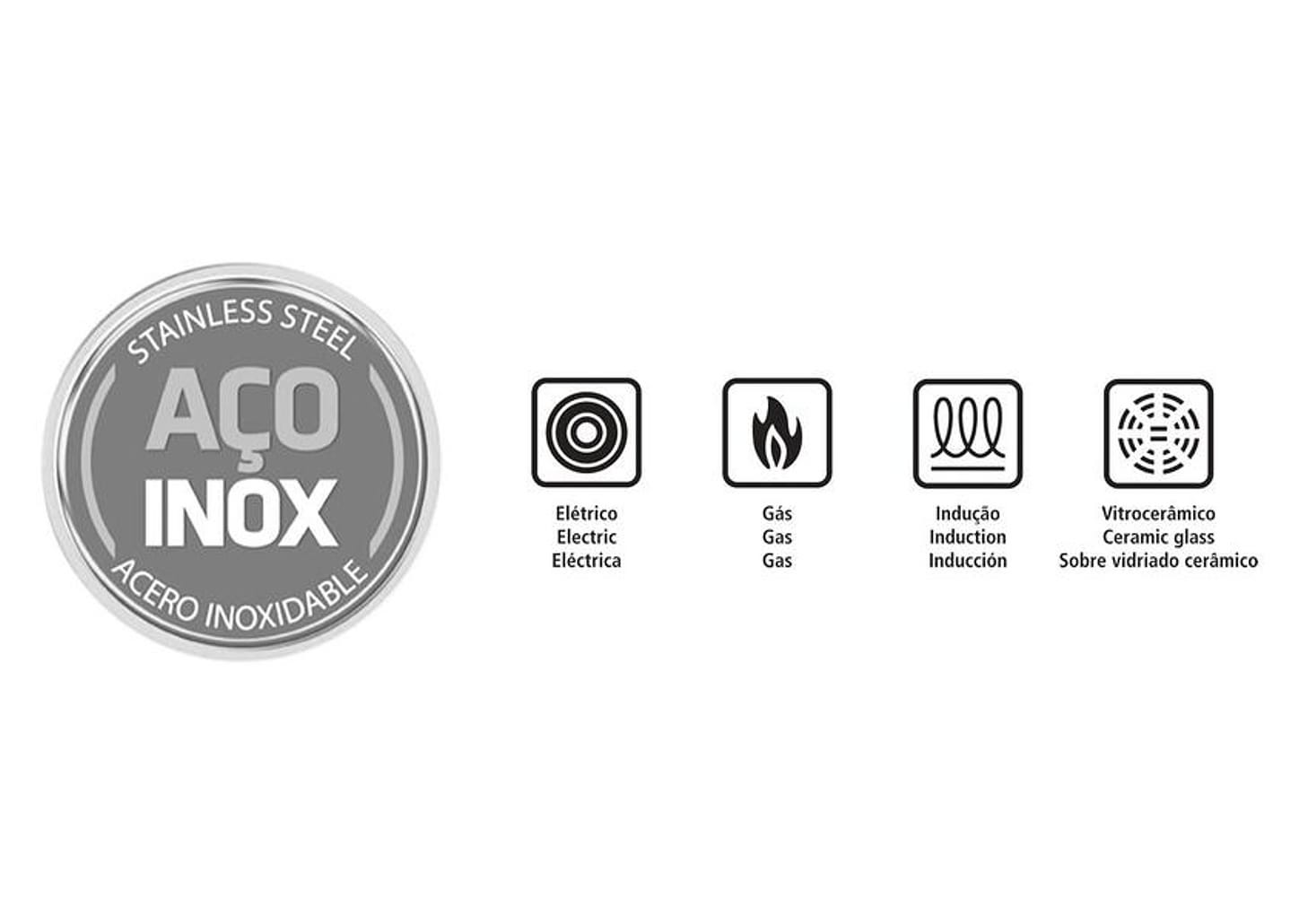 Cuscuzeira Inox Tramontina Fundo Triplo 3 Peças - Allegra 65650/050