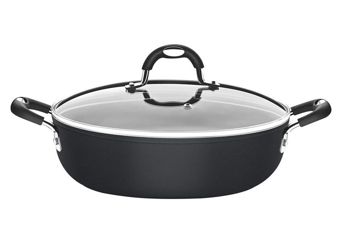 Panela Tramontina Antiaderente de Alumínio Preta 28cm 4,2L Mônaco