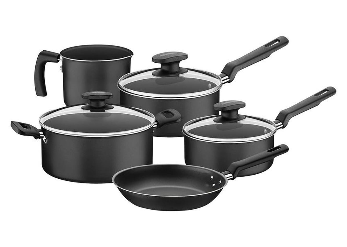 Jogo de Panelas Tramontina Antiaderente Grafite 5 Peças Loreto