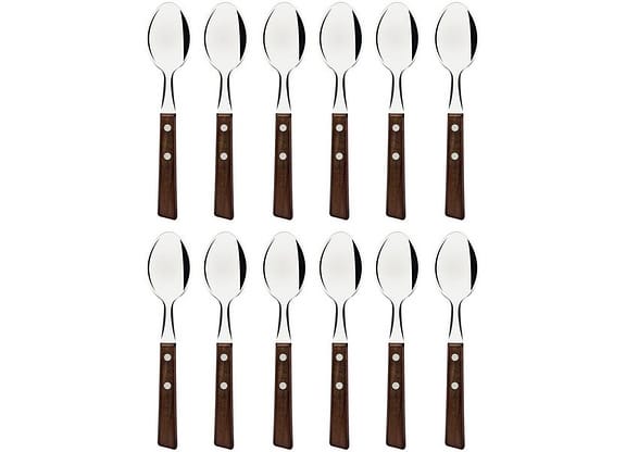 Jogo de Colher Tramontina Tradicional Marrom 12 Peças
