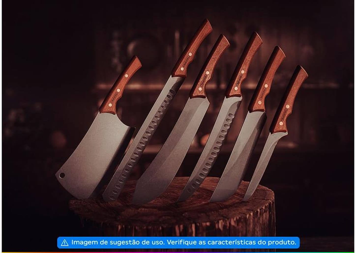 Cutelo Tramontina Inox 7” Churrasco Black 22845107