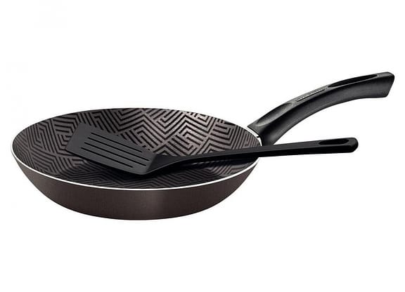Frigideira Antiaderente Tramontina de Alumínio Paris Chumbo 22cm com Espátula