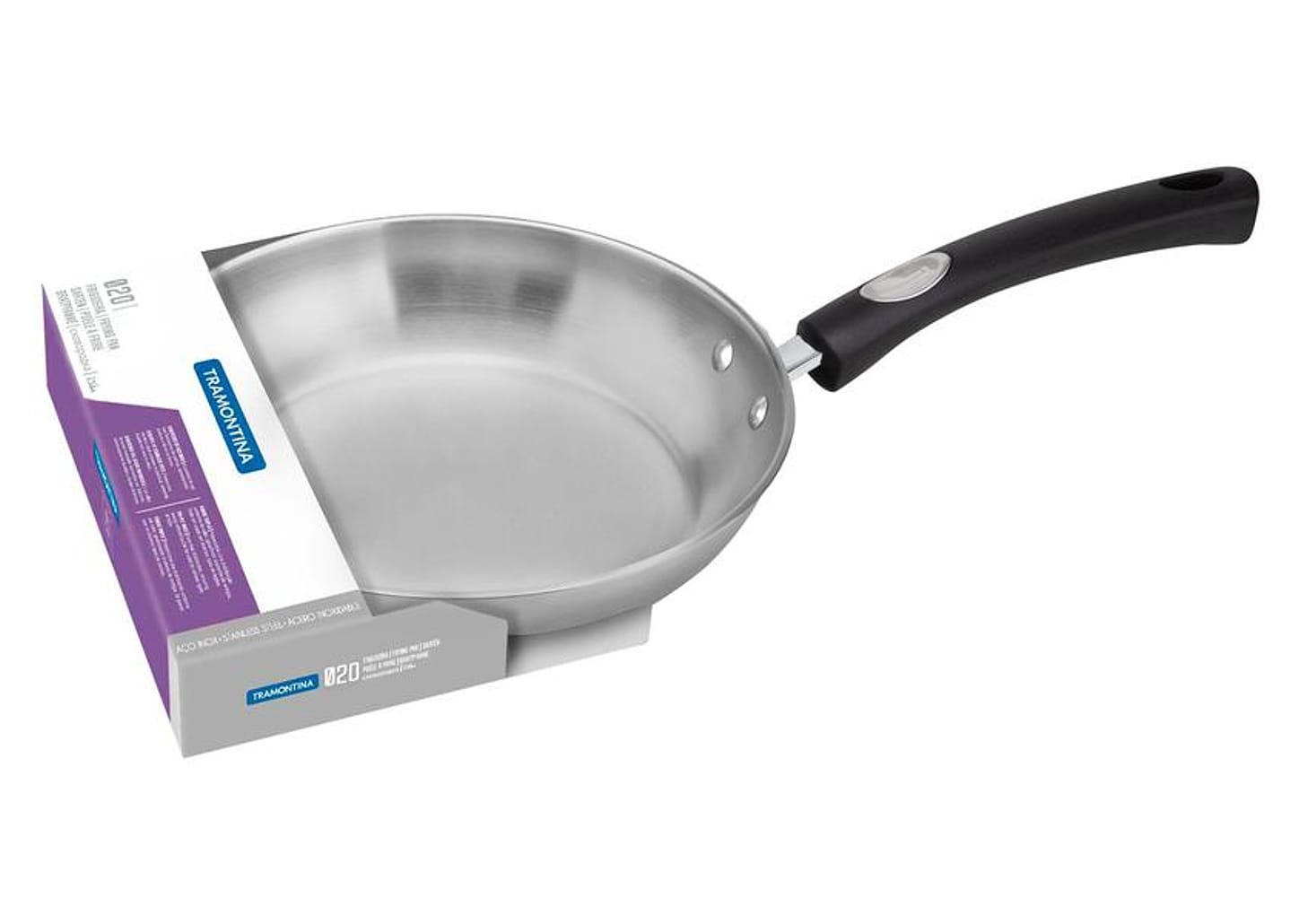 Frigideira Tramontina Inox Solar Silicone 20cm