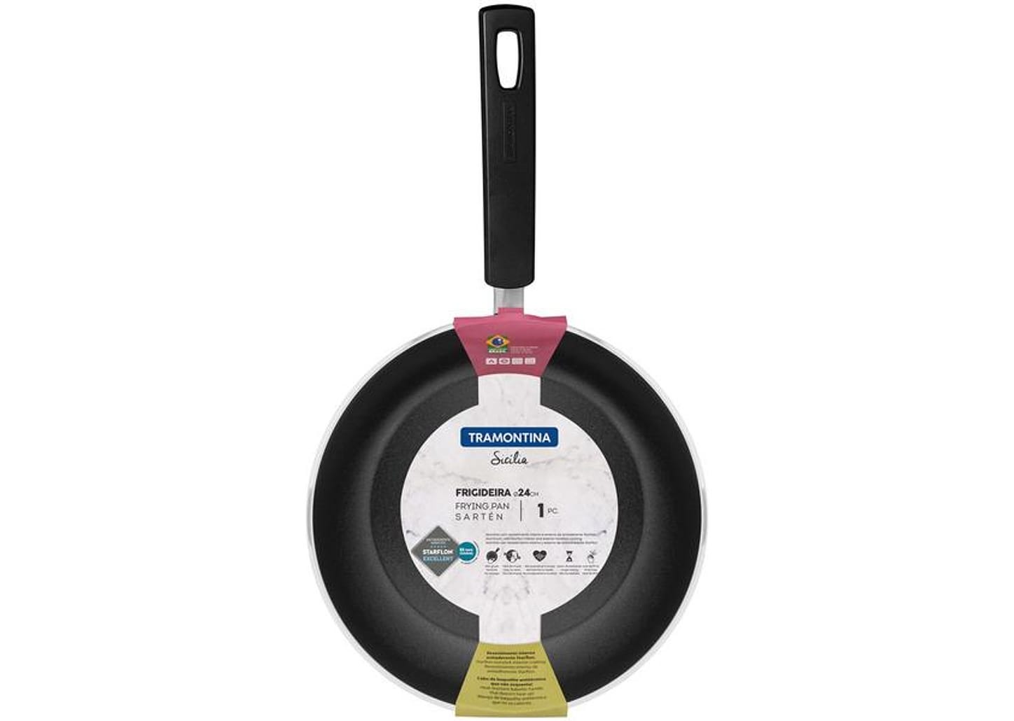Frigideira Antiaderente Tramontina de Alumínio Sicília Avelã 24cm