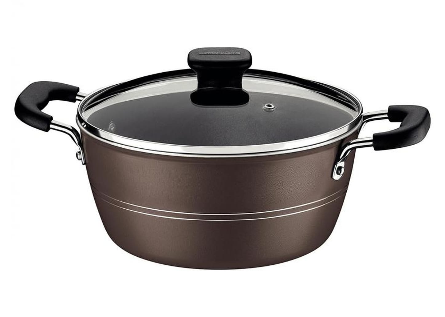 Caçarola Tramontina Antiaderente com Tampa Avelã 4,3L 24cm Sicilia