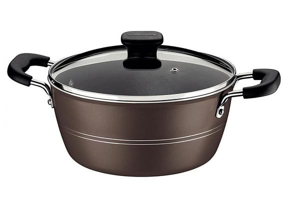 Caçarola Tramontina Antiaderente com Tampa Avelã 4,3L 24cm Sicilia