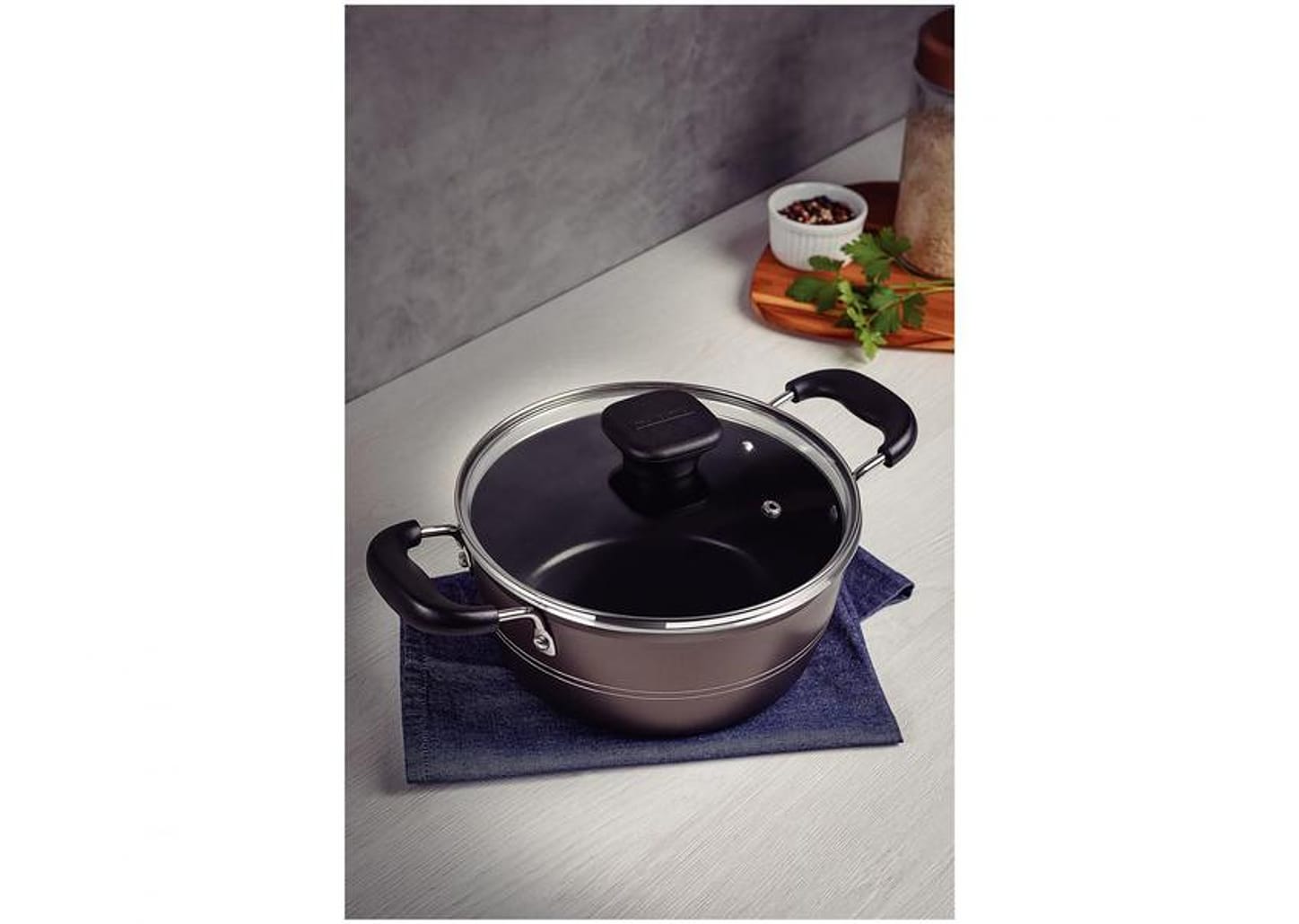 Caçarola Tramontina Antiaderente com Tampa Avelã 4,3L 24cm Sicilia