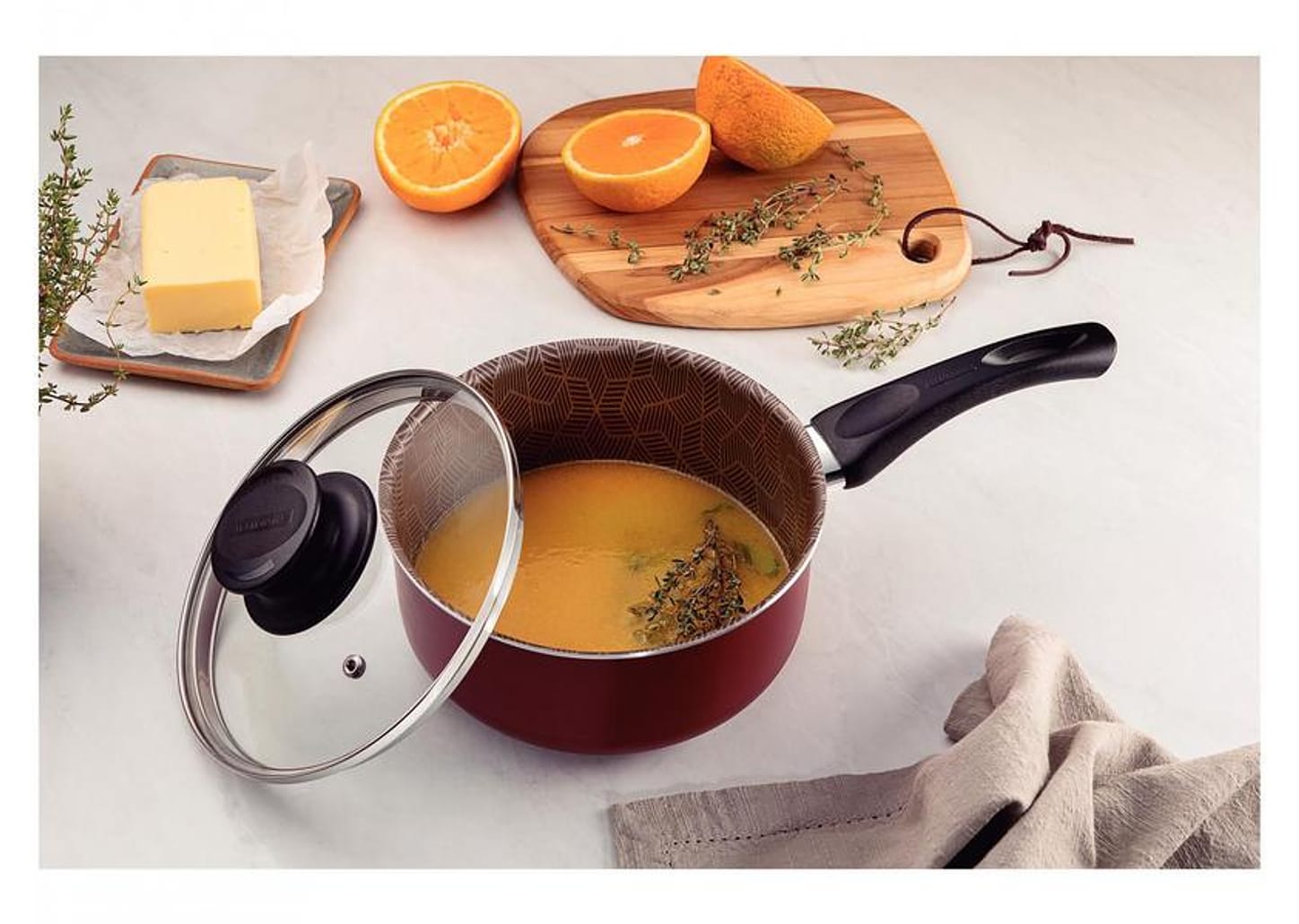 Panela Tramontina Paris Antiaderente de Alumínio Vermelho 22cm