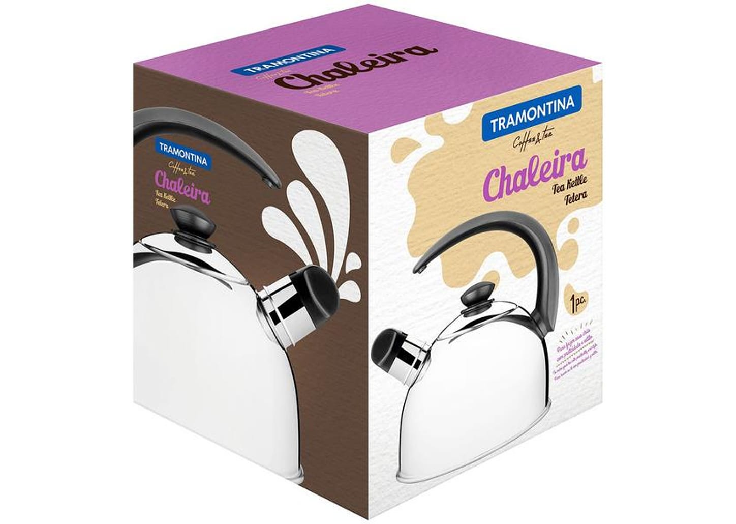 Chaleira Tramontina Inox com Apito 2,1L Brava