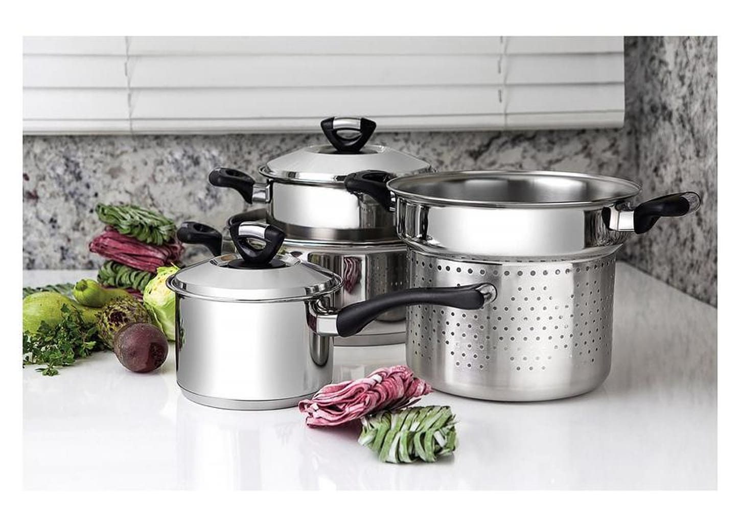 Caçarola Tramontina Inox 8,4L 28cm com Tampa - Allegra Funda