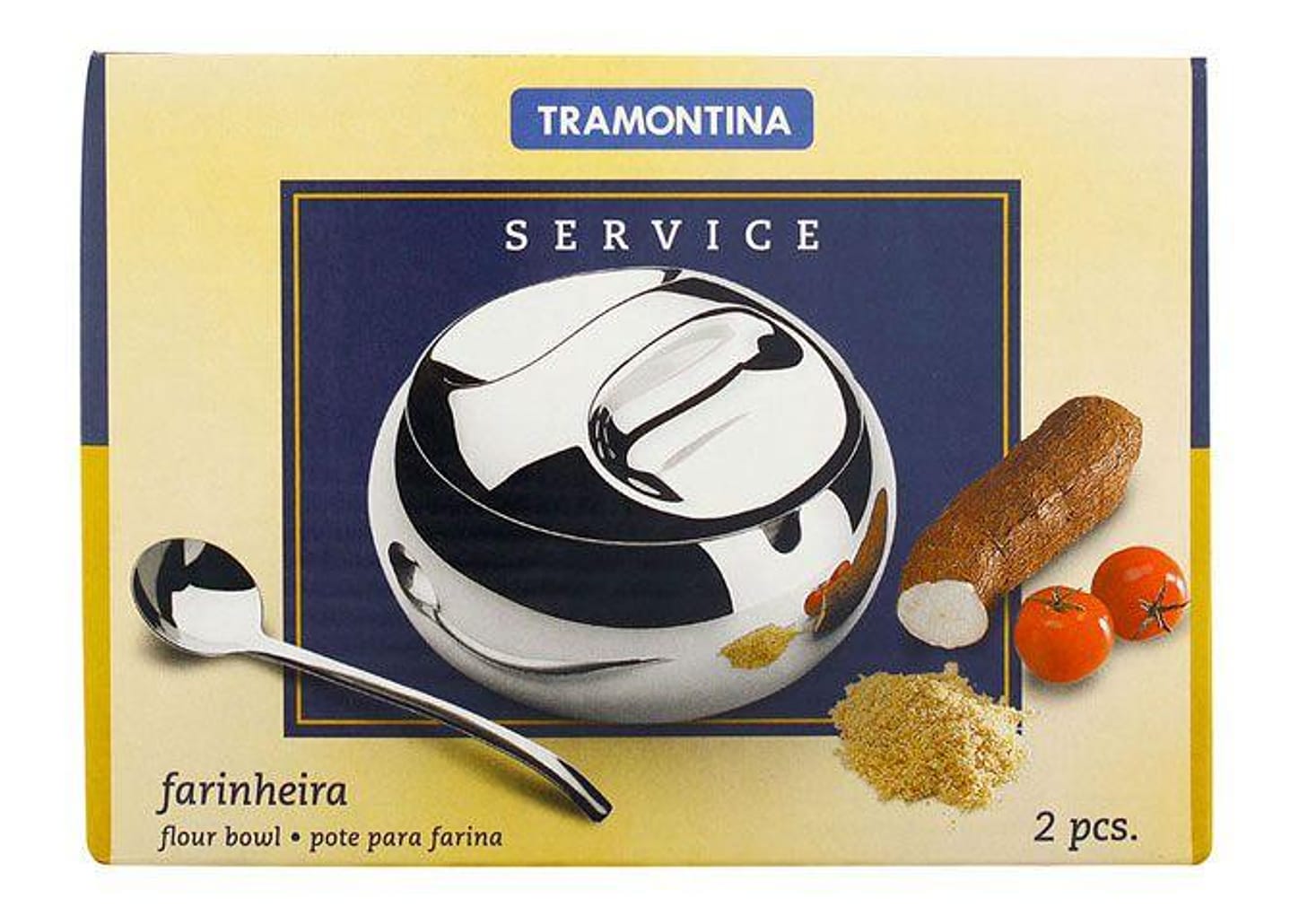 Conjunto para Farinha 2 Peças Inox - Tramontina Service 64400/520