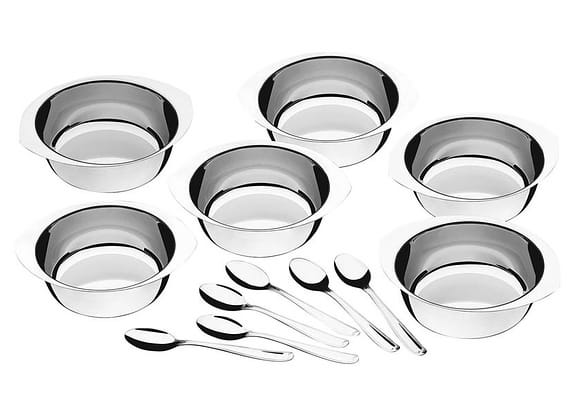 Jogo de Sobremesa de Inox Tramontina Service 12 Peças