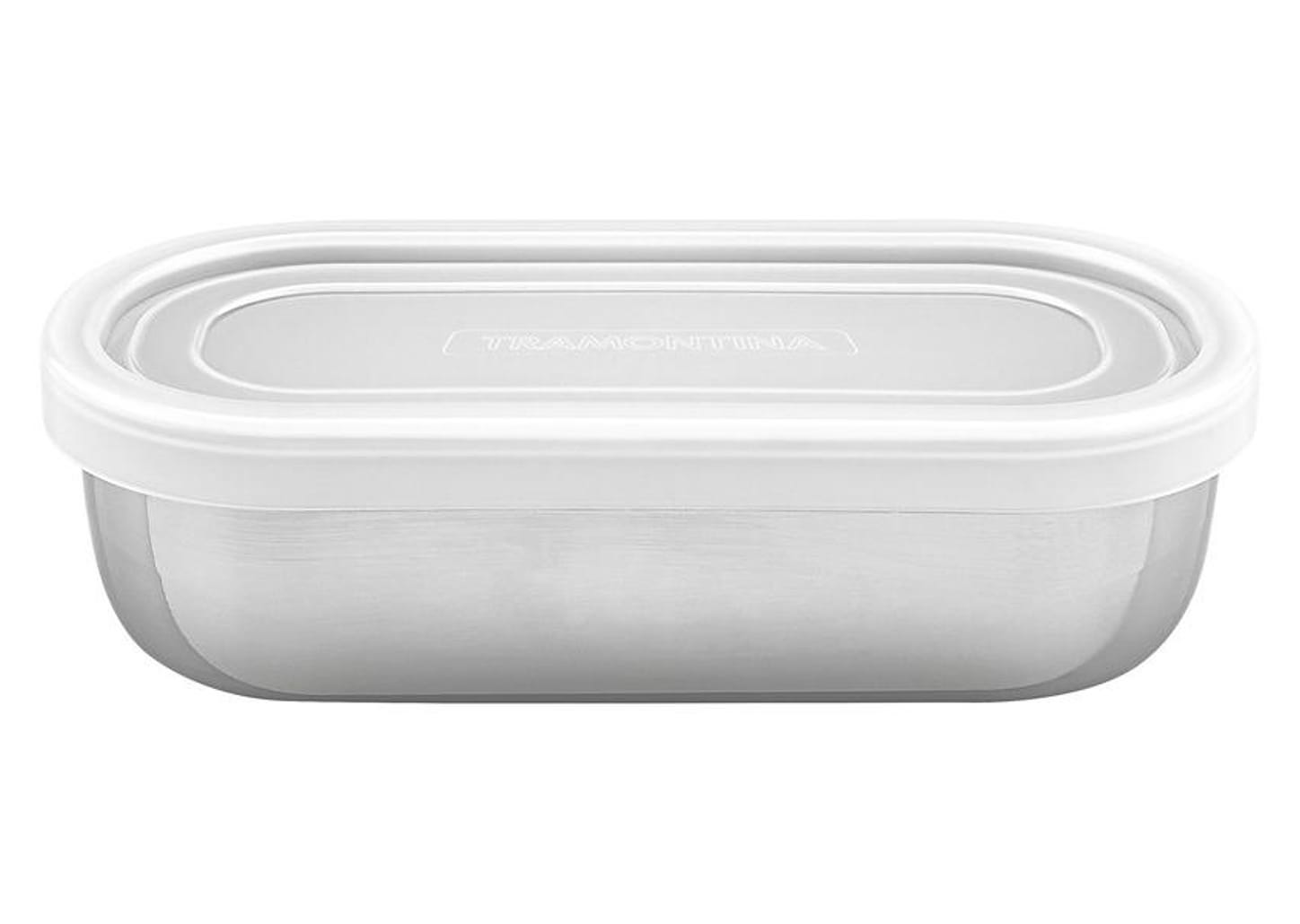 Pote de Inox Tramontina com Tampa Retangular 400ml Freezinox