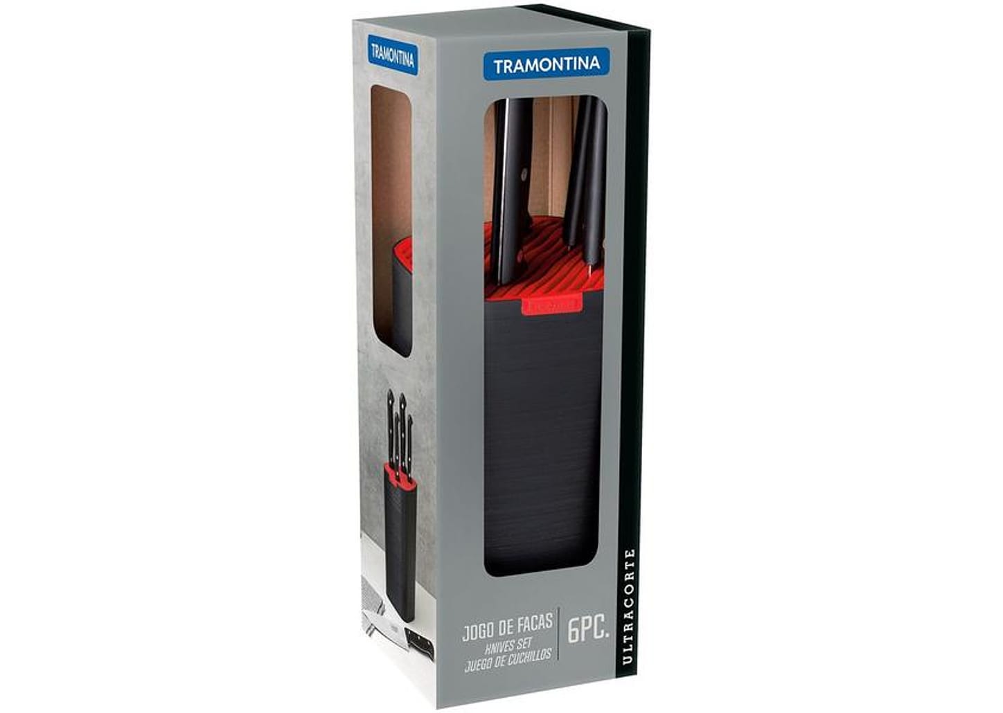 Jogo de Facas Tramontina Inox com Suporte - Ultracorte 23899078 6 Peças